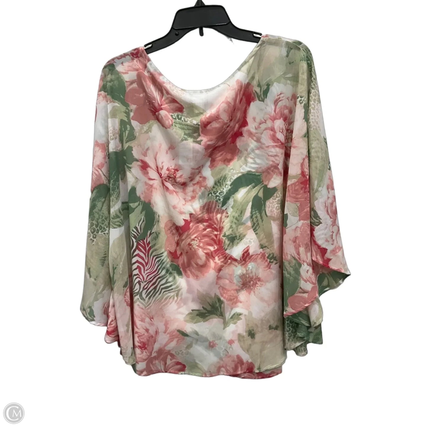 Top Short Sleeve By Chicos In Floral Print, Size: Xl