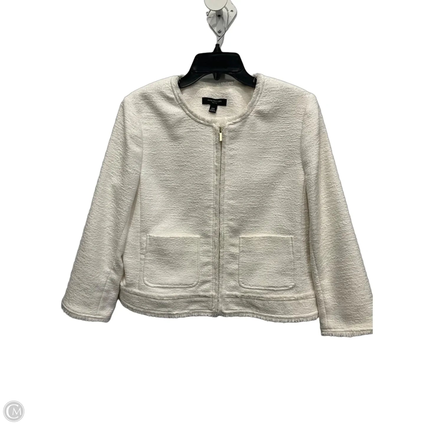 Blazer By Ann Taylor In Ivory, Size: 12p