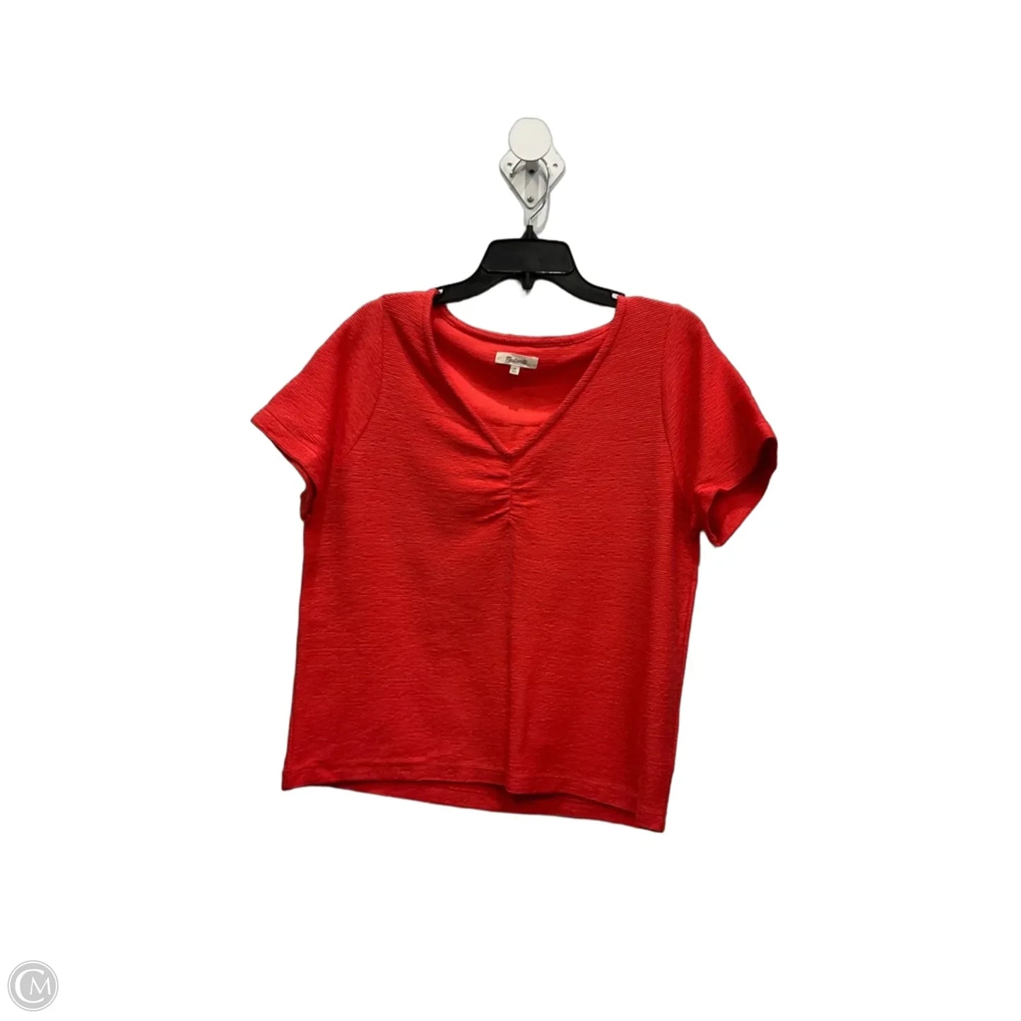 Top Short Sleeve By Madewell In Orange, Size: M
