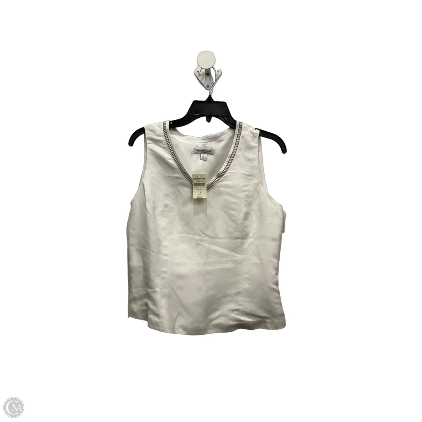 Top Sleeveless By Coldwater Creek In Ivory, Size: S