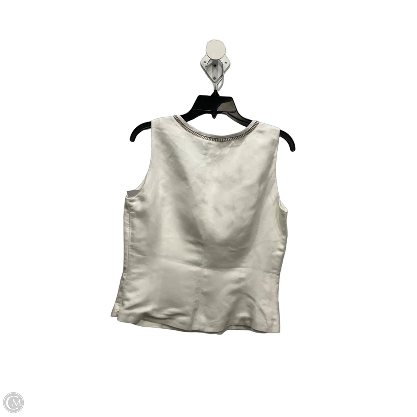 Top Sleeveless By Coldwater Creek In Ivory, Size: S