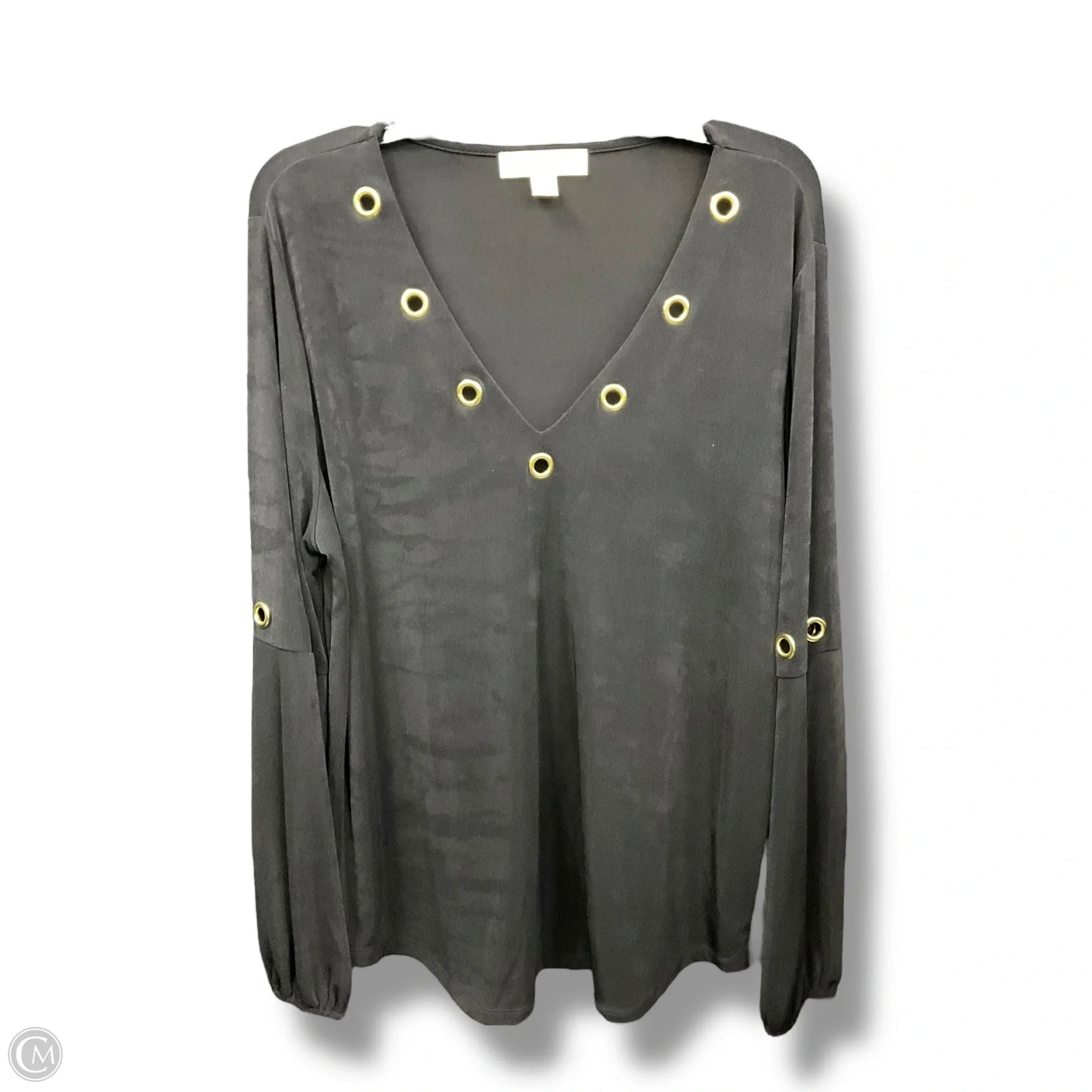 Top Long Sleeve By Michael By Michael Kors In Black, Size: Xl