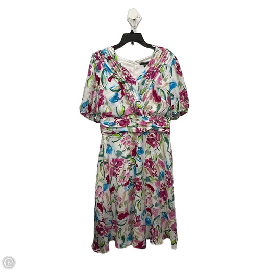 Dress Casual Midi By Maggy London In Multi-colored, Size: 14
