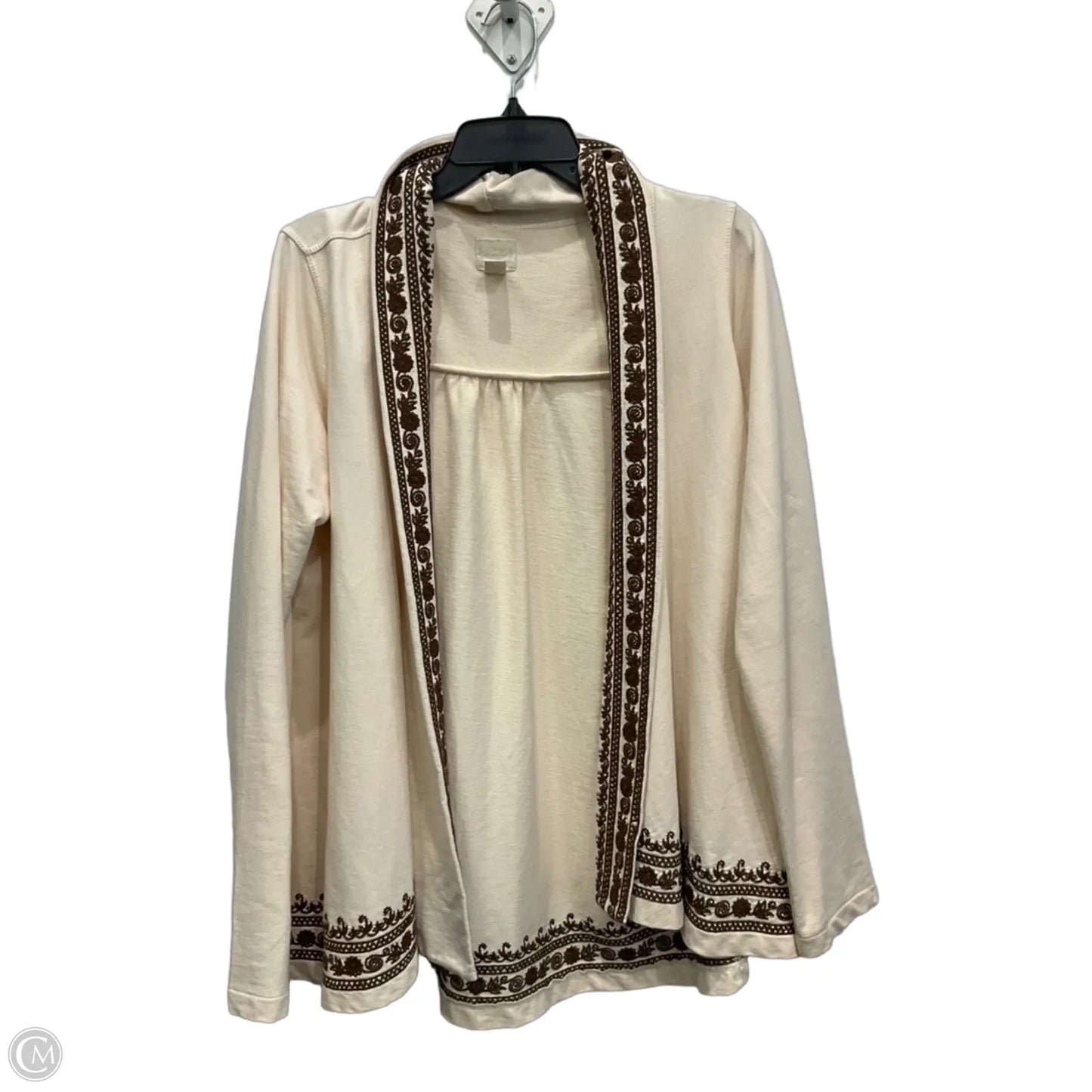 Cardigan By Lucky Brand In Tan, Size: L