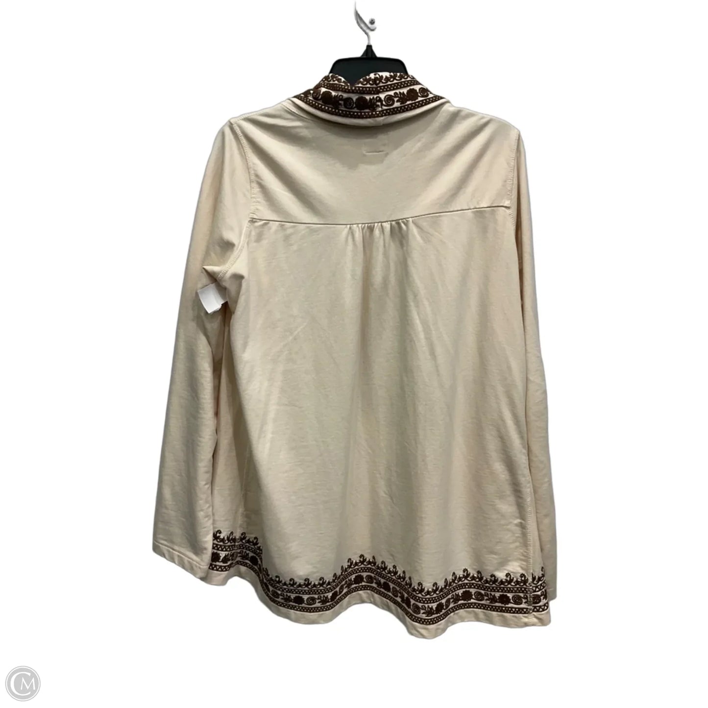 Cardigan By Lucky Brand In Tan, Size: L