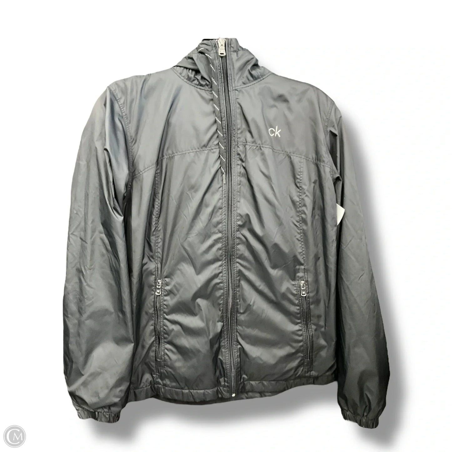 Jacket Windbreaker By Calvin Klein In Black, Size: S