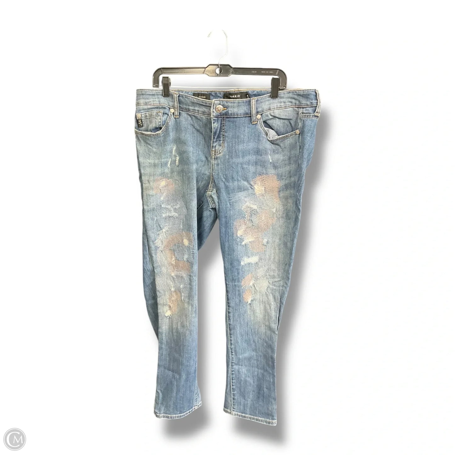 Jeans Straight By Torrid In Blue Denim, Size: 16