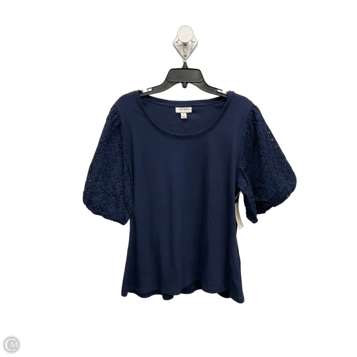 Top Short Sleeve By On 34th In Navy, Size: 2x