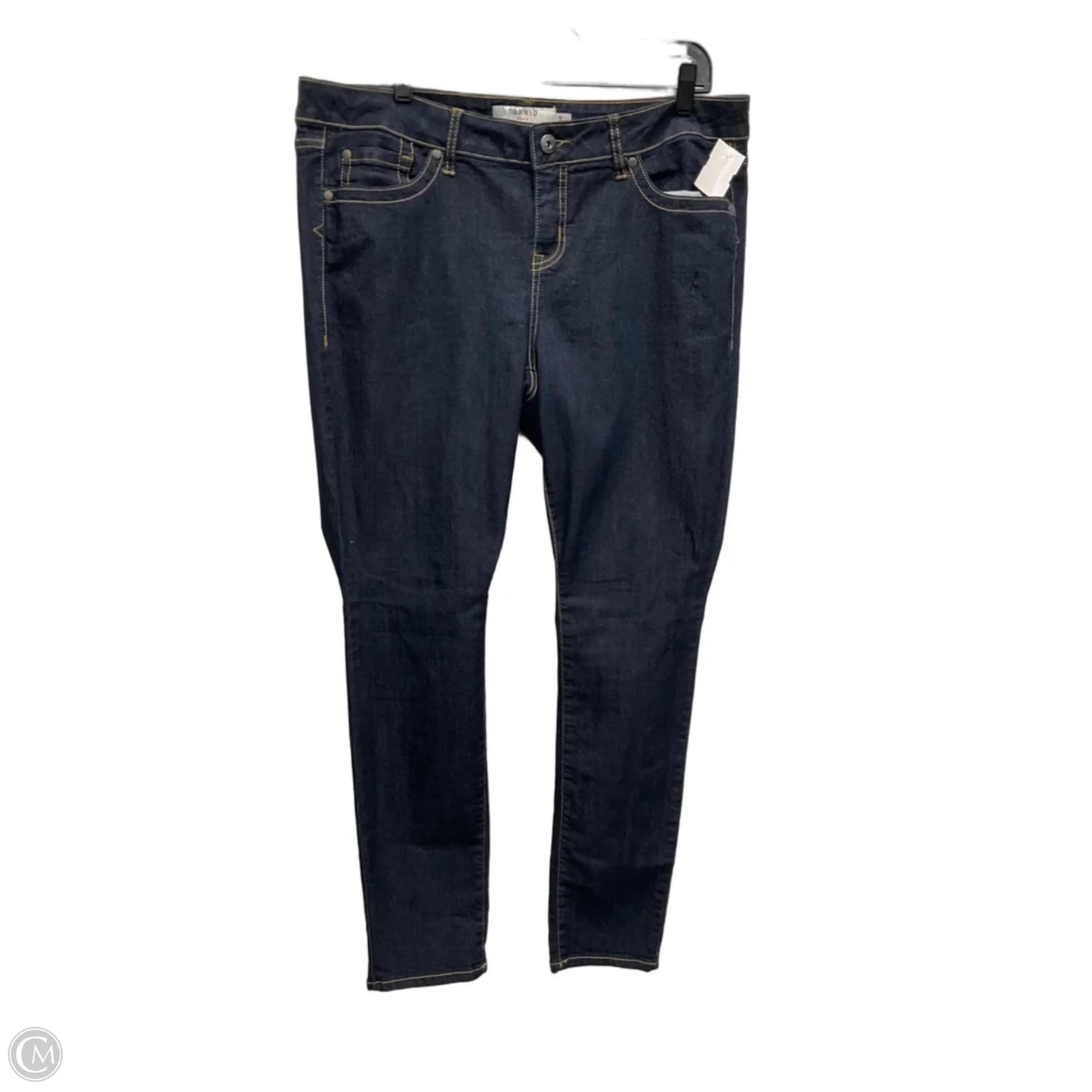 Jeans Straight By Torrid In Blue Denim, Size: 16