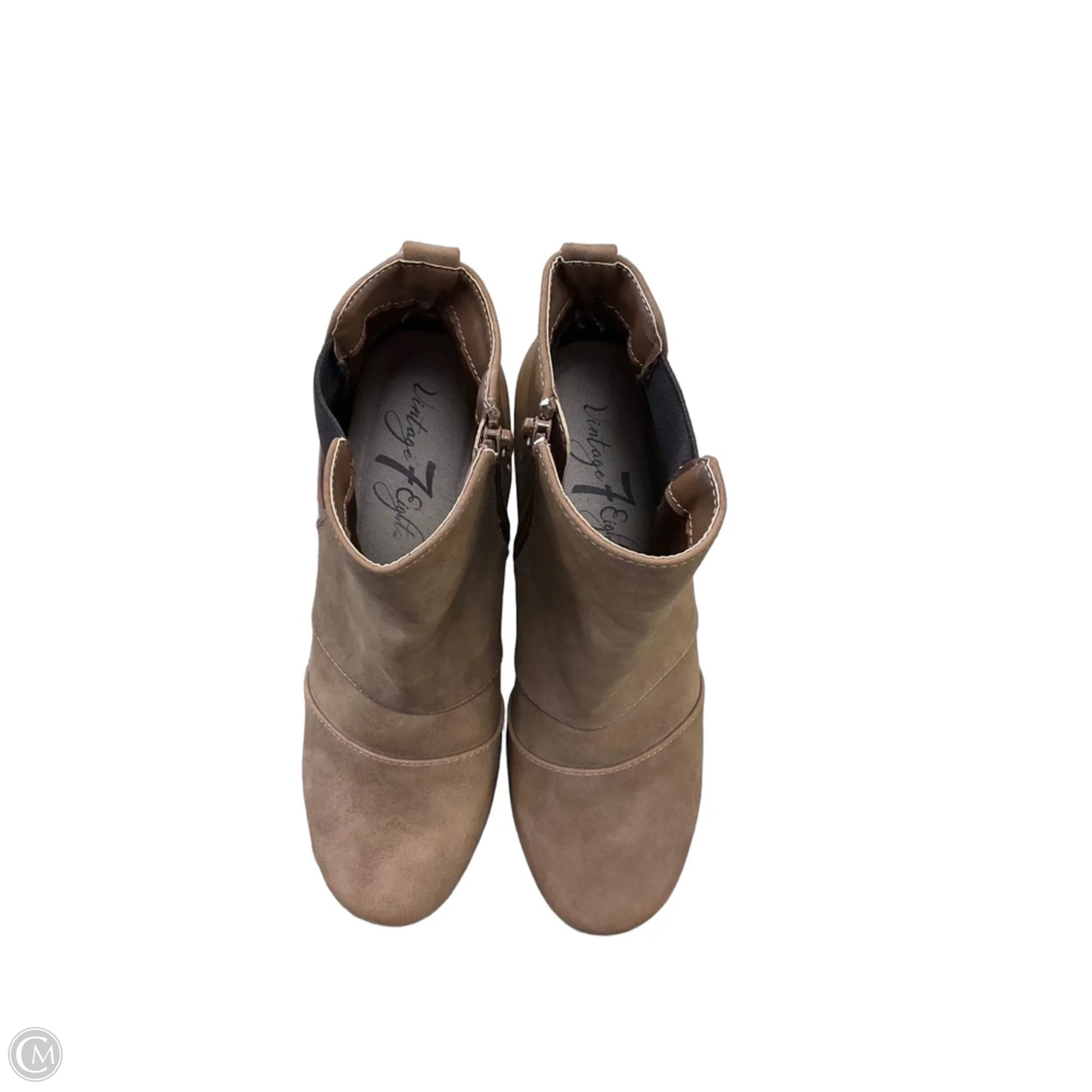 Boots Ankle Heels By Clothes Mentor In Brown, Size: 6.5