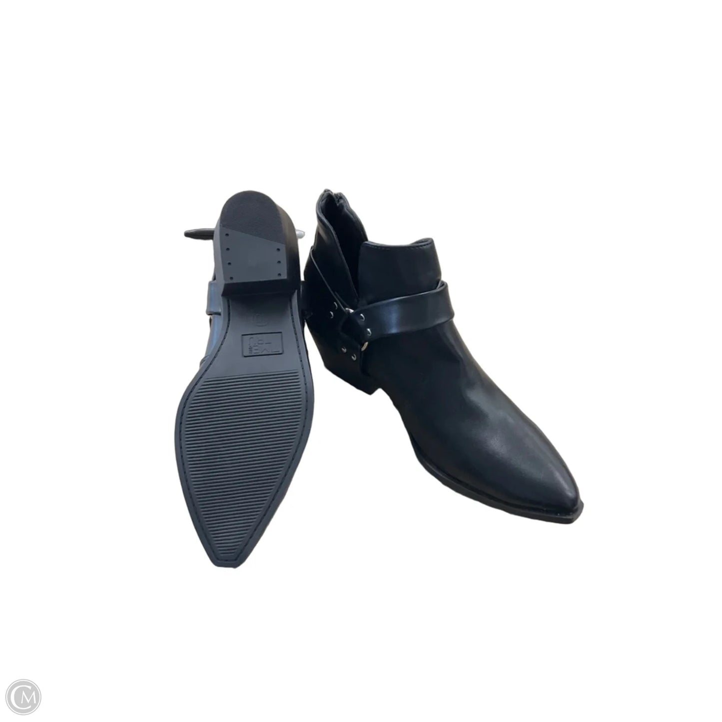 Boots Ankle Heels By Time And Tru In Black, Size: 10