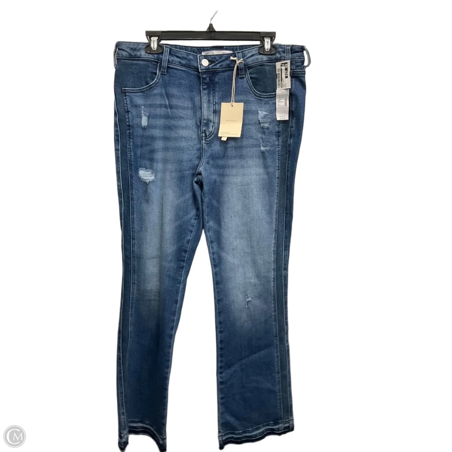 Jeans Flared By Kancan In Blue Denim, Size: 8