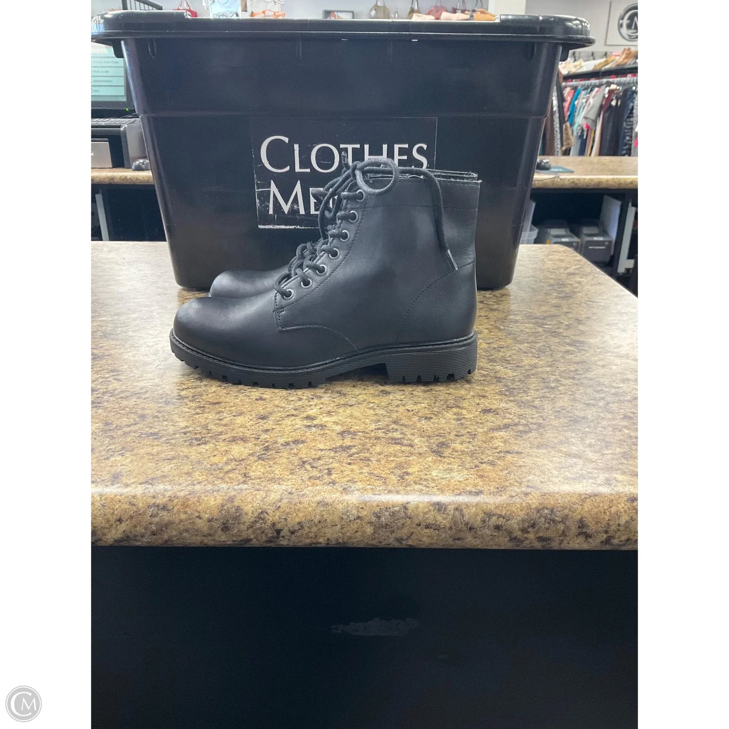 Boots Combat By Club Room In Black, Size: 8.5