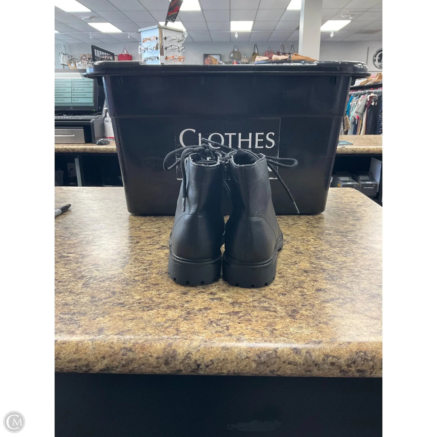 Boots Combat By Club Room In Black, Size: 8.5