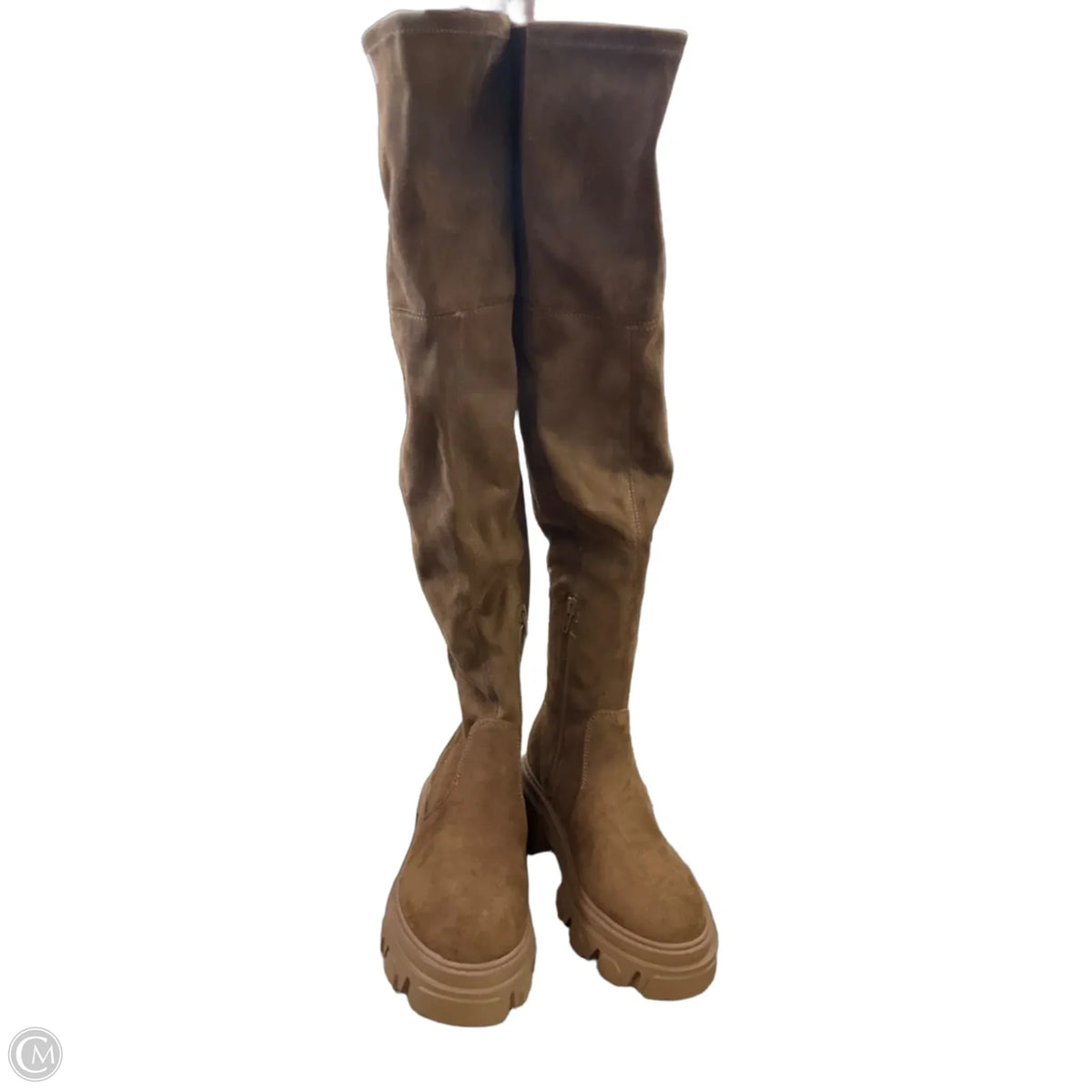 Boots Knee Flats By Nine West In Brown, Size: 6