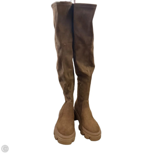 Boots Knee Flats By Nine West In Brown, Size: 6