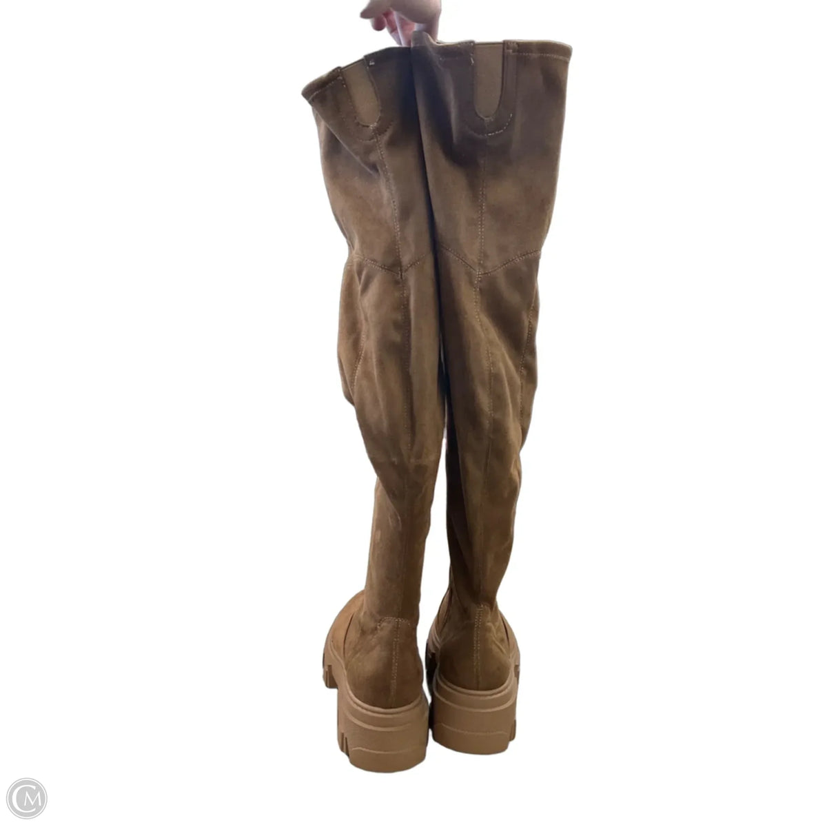 Boots Knee Flats By Nine West In Brown, Size: 6