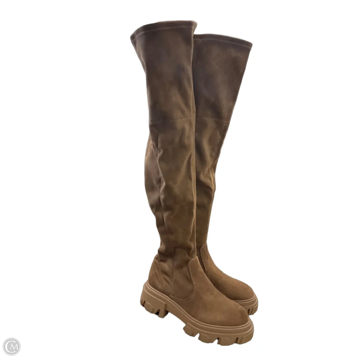 Boots Knee Flats By Nine West In Brown, Size: 6