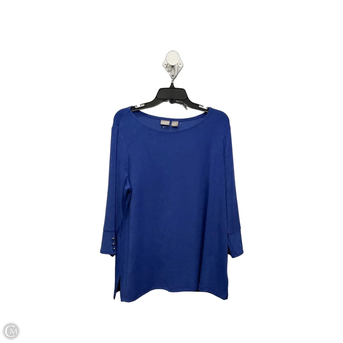 Top Short Sleeve By Chicos In Blue, Size: L