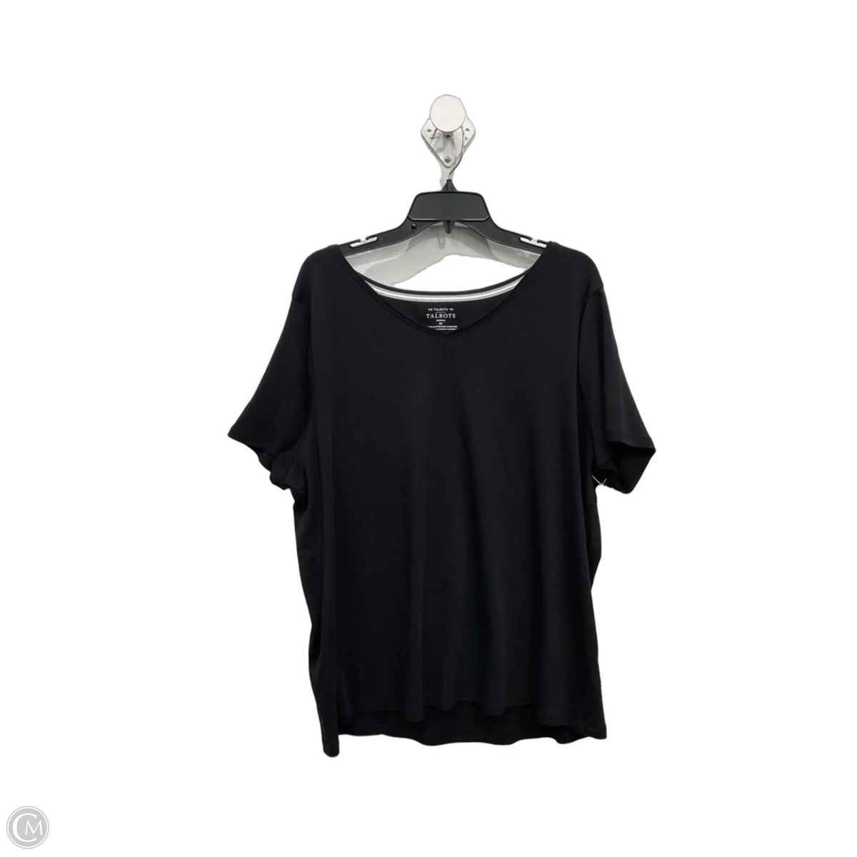 Top Short Sleeve By Talbots In Black, Size: 3x