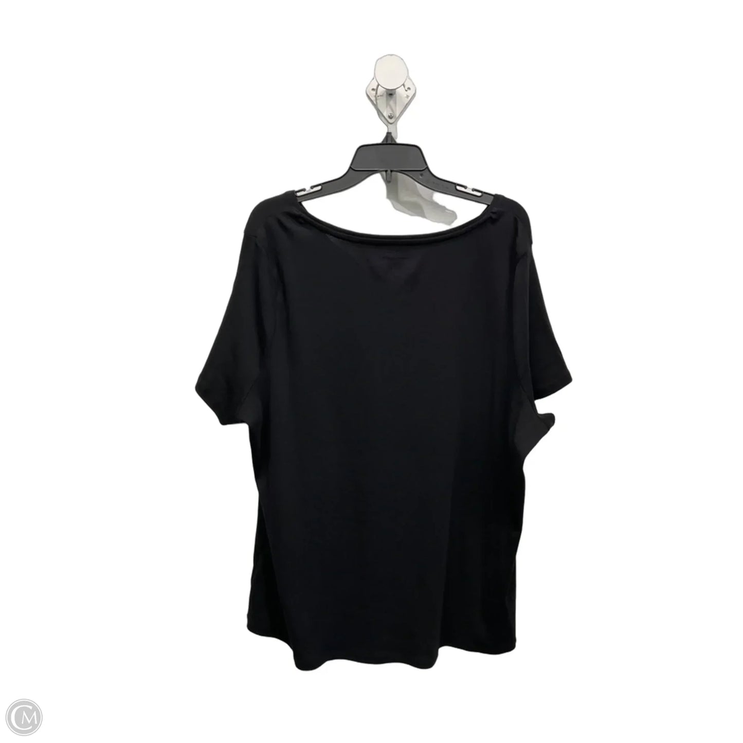 Top Short Sleeve By Talbots In Black, Size: 3x