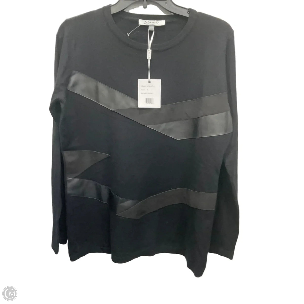 Top Long Sleeve By Clothes Mentor In Black, Size: L