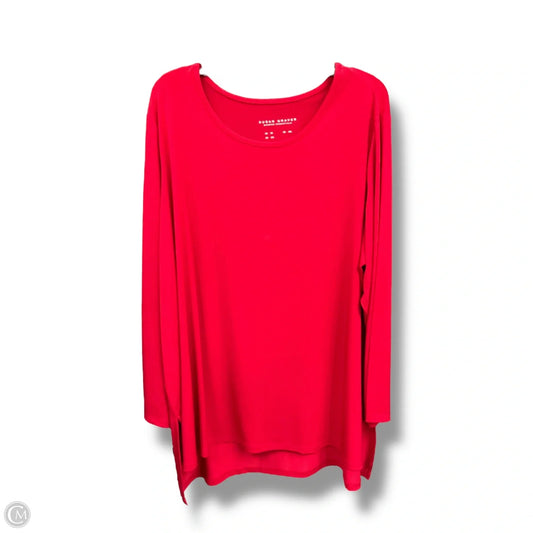 Top 3/4 Sleeve By Susan Graver In Red, Size: 3x