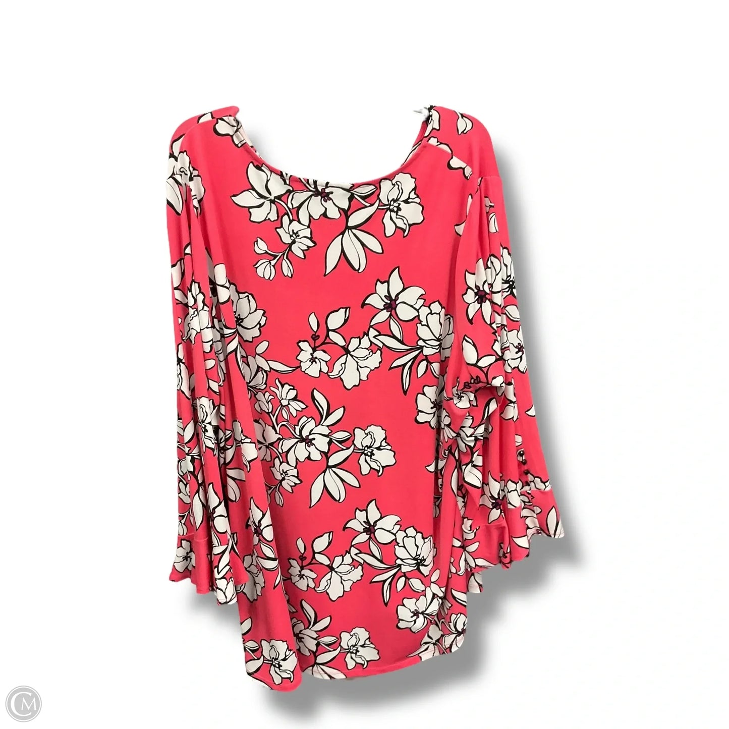 Top 3/4 Sleeve By Dennis Basso Qvc In Pink, Size: 3x