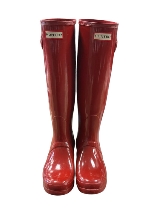 Boots Rain By Hunter In Red, Size: 8