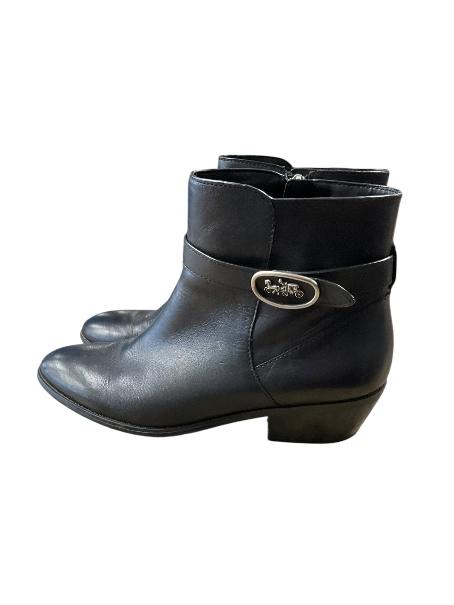 Boots Designer By Coach In Black, Size: 9.5