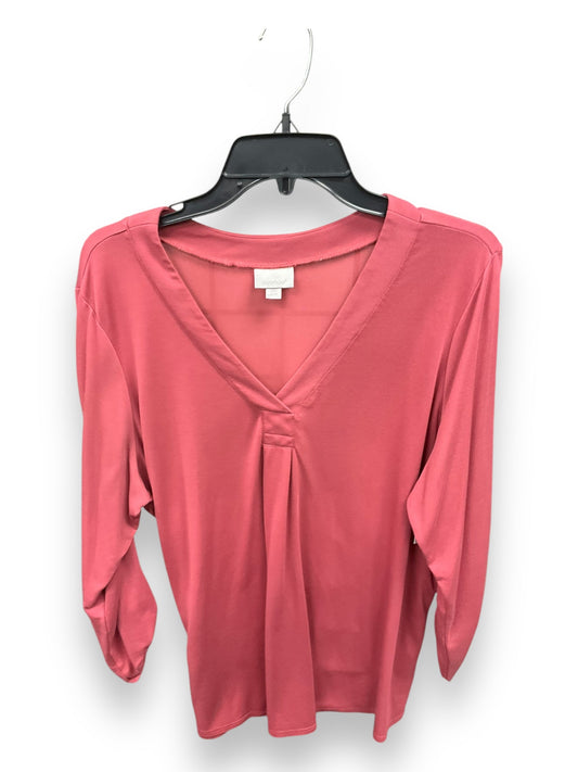 Top Long Sleeve By Avenue In Coral, Size: 2x