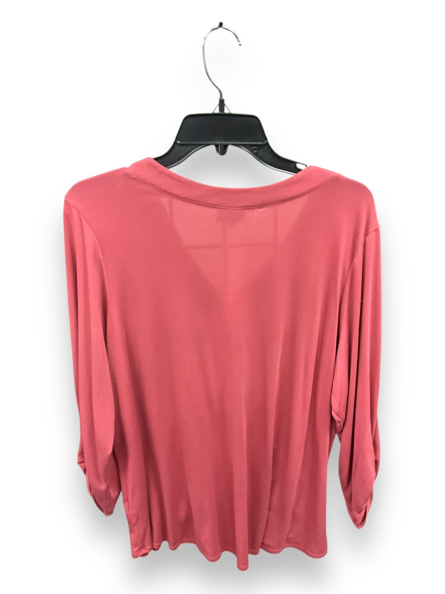 Top Long Sleeve By Avenue In Coral, Size: 2x