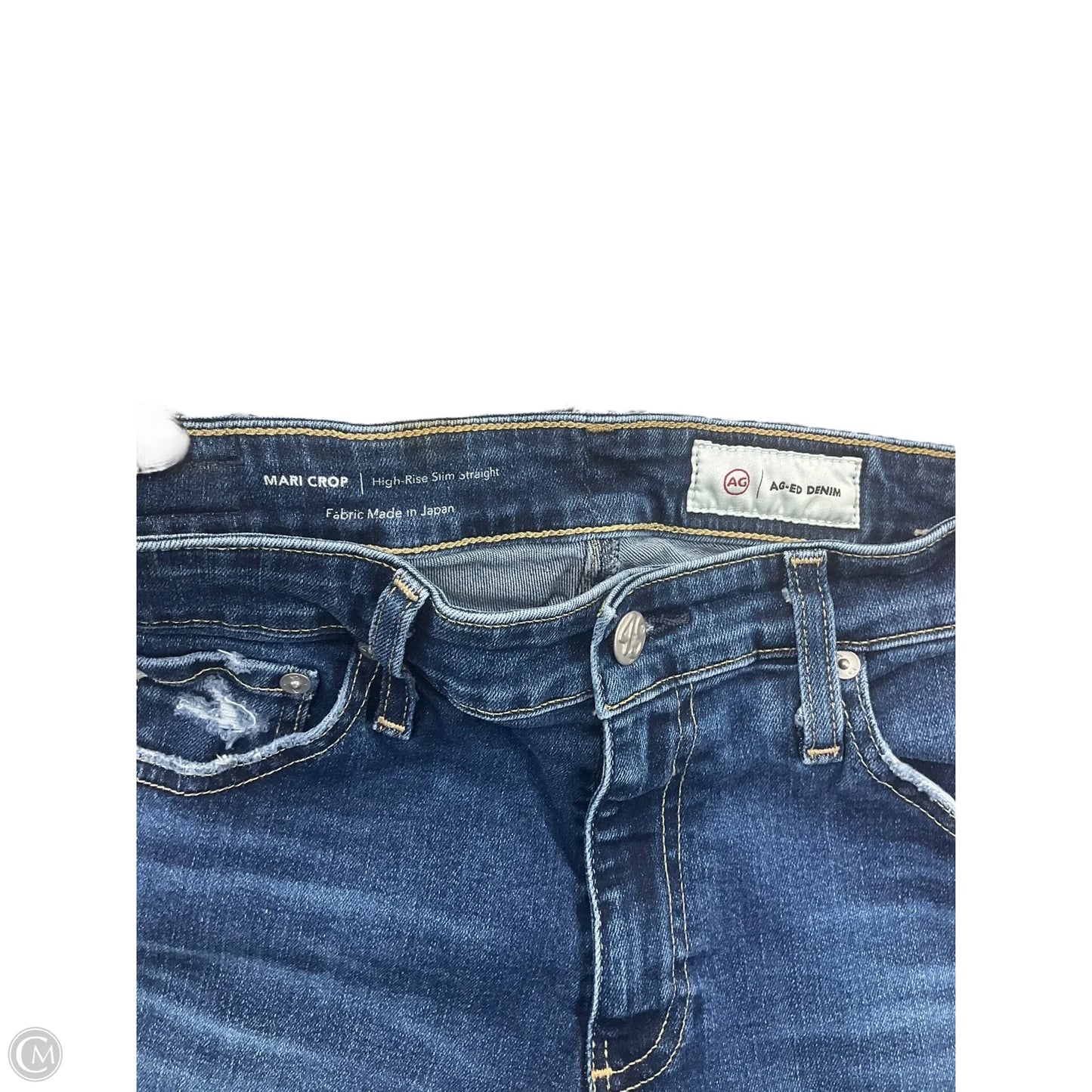 Jeans Straight By Ag Jeans In Blue Denim, Size: 8