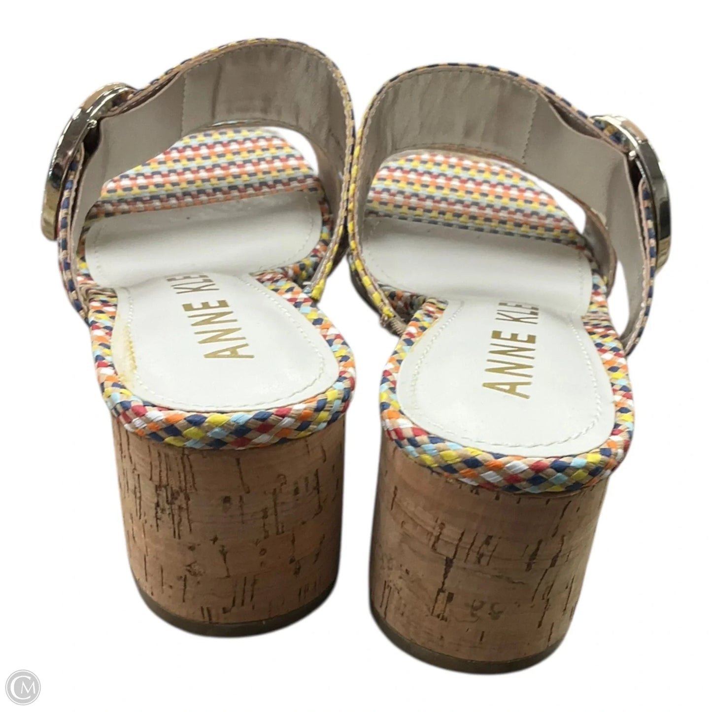 Sandals Heels Block By Anne Klein In Multi-colored, Size: 6.5