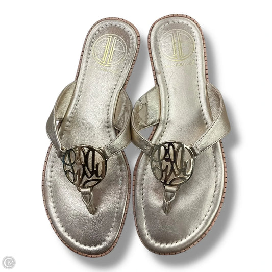 Sandals Designer By Lilly Pulitzer In Gold, Size: 6.5