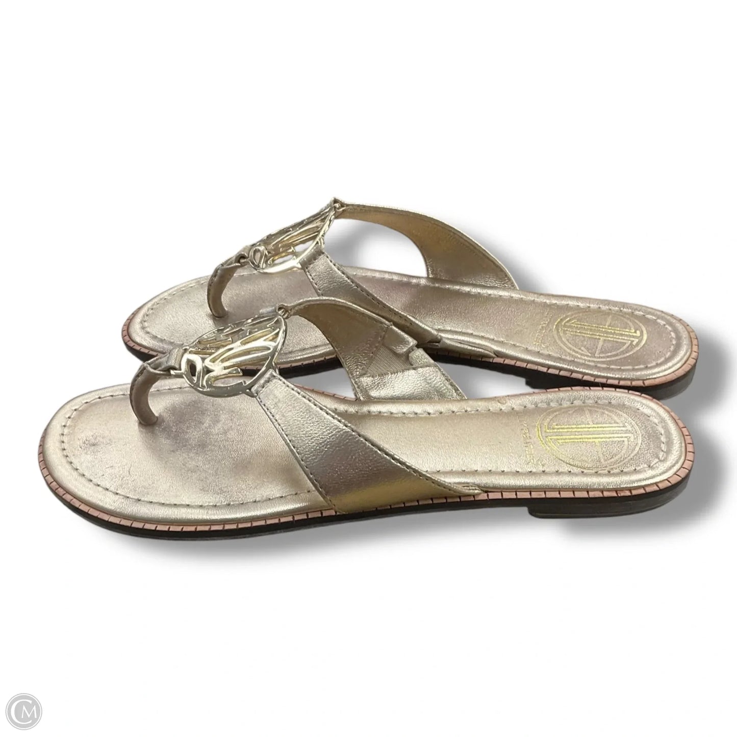 Sandals Designer By Lilly Pulitzer In Gold, Size: 6.5