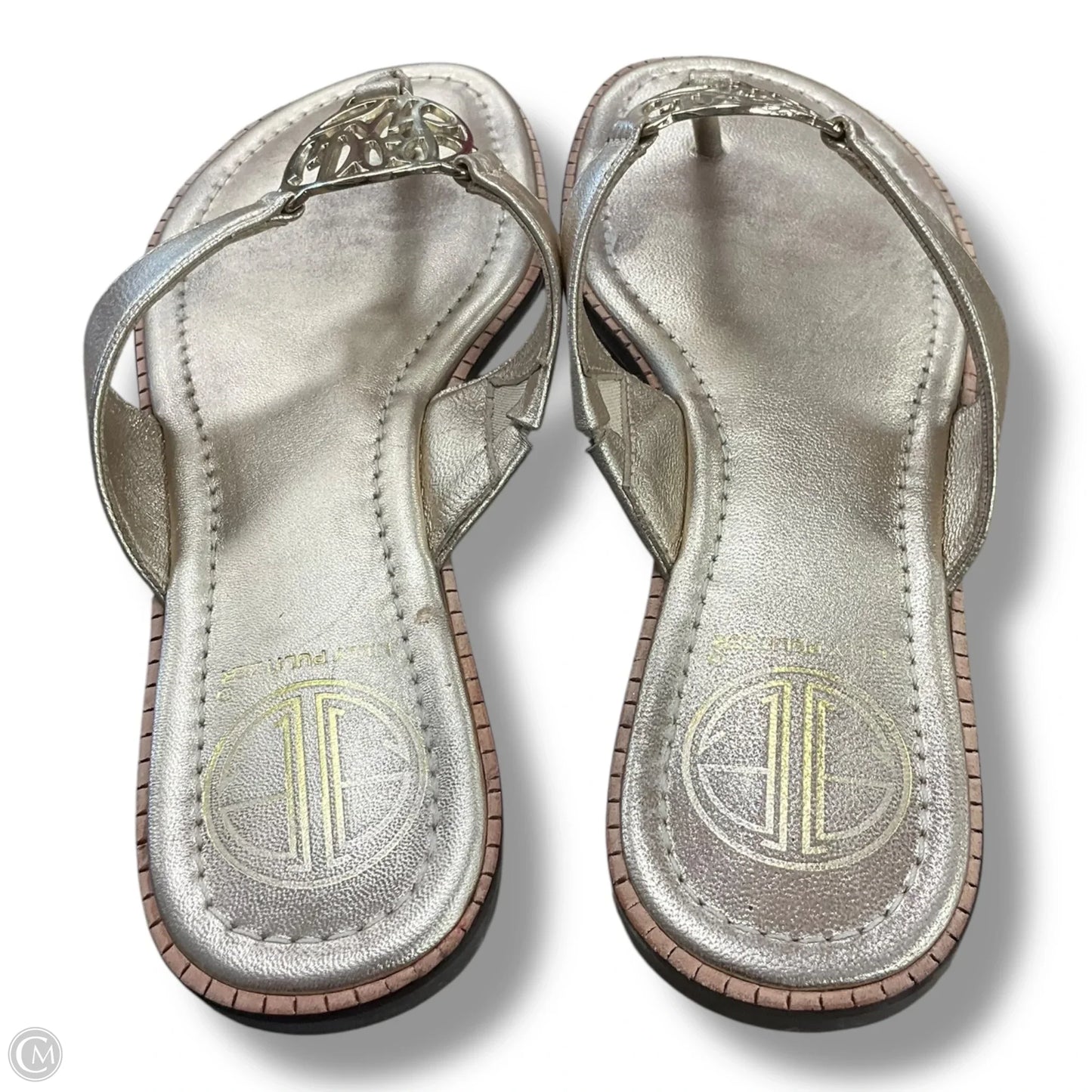 Sandals Designer By Lilly Pulitzer In Gold, Size: 6.5