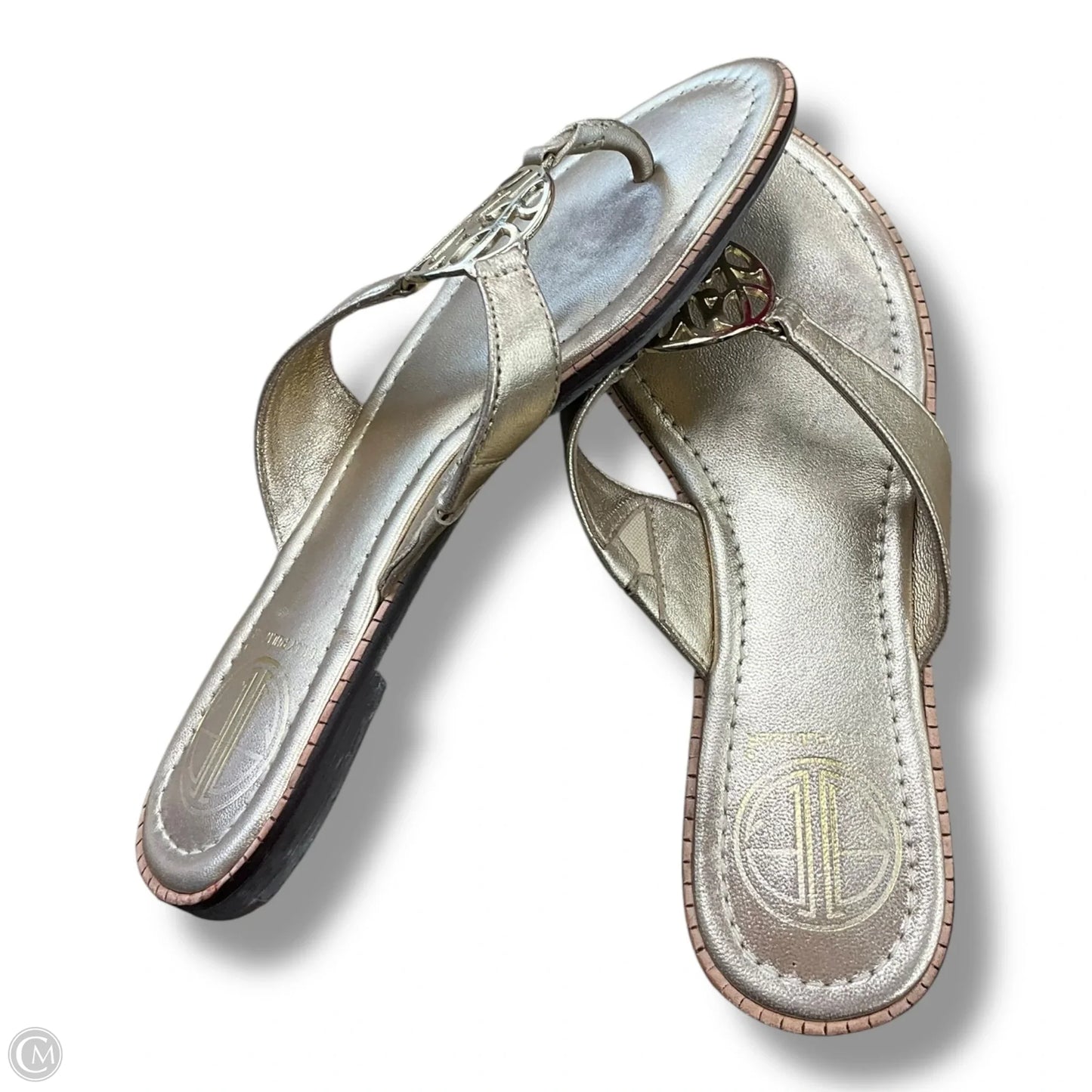 Sandals Designer By Lilly Pulitzer In Gold, Size: 6.5