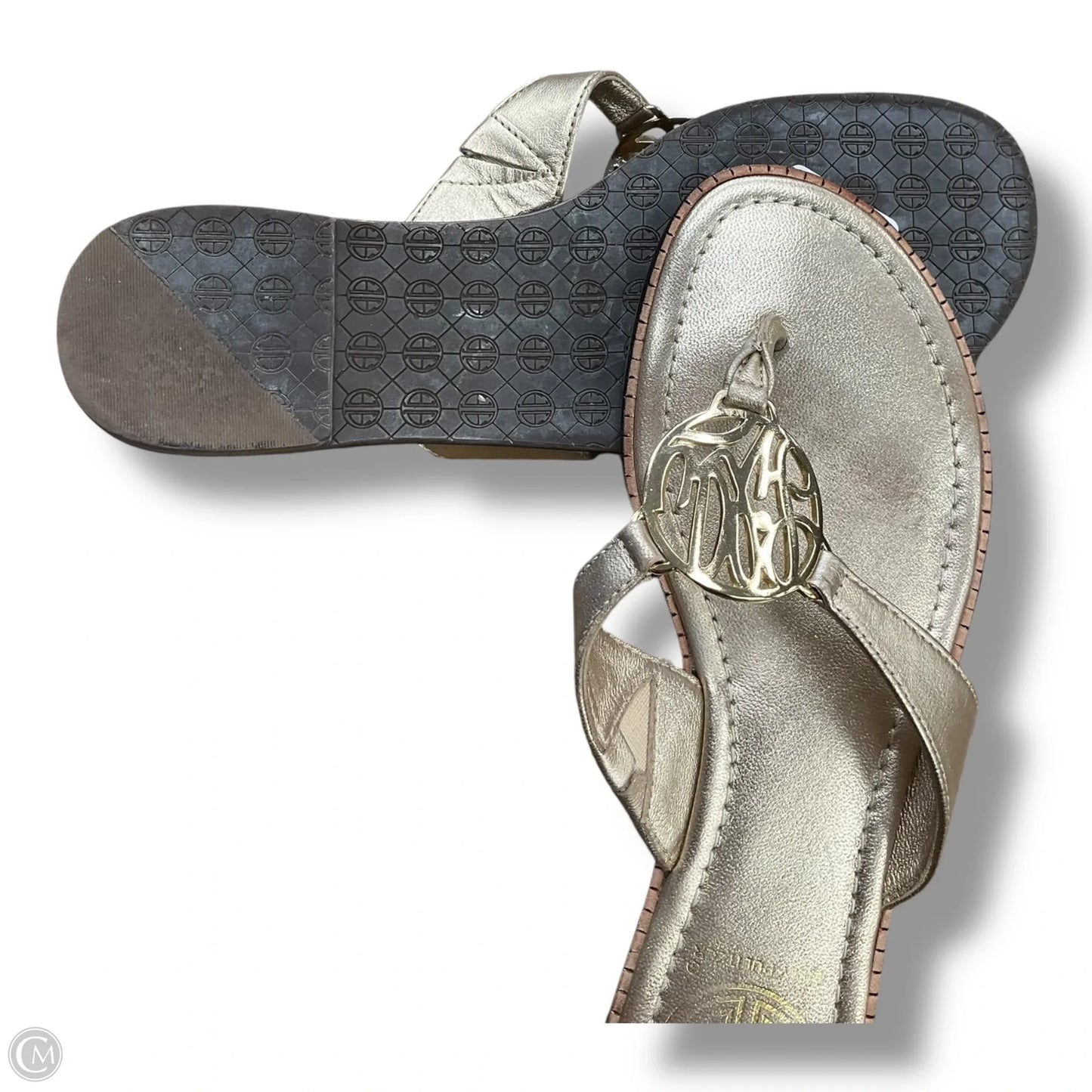 Sandals Designer By Lilly Pulitzer In Gold, Size: 6.5