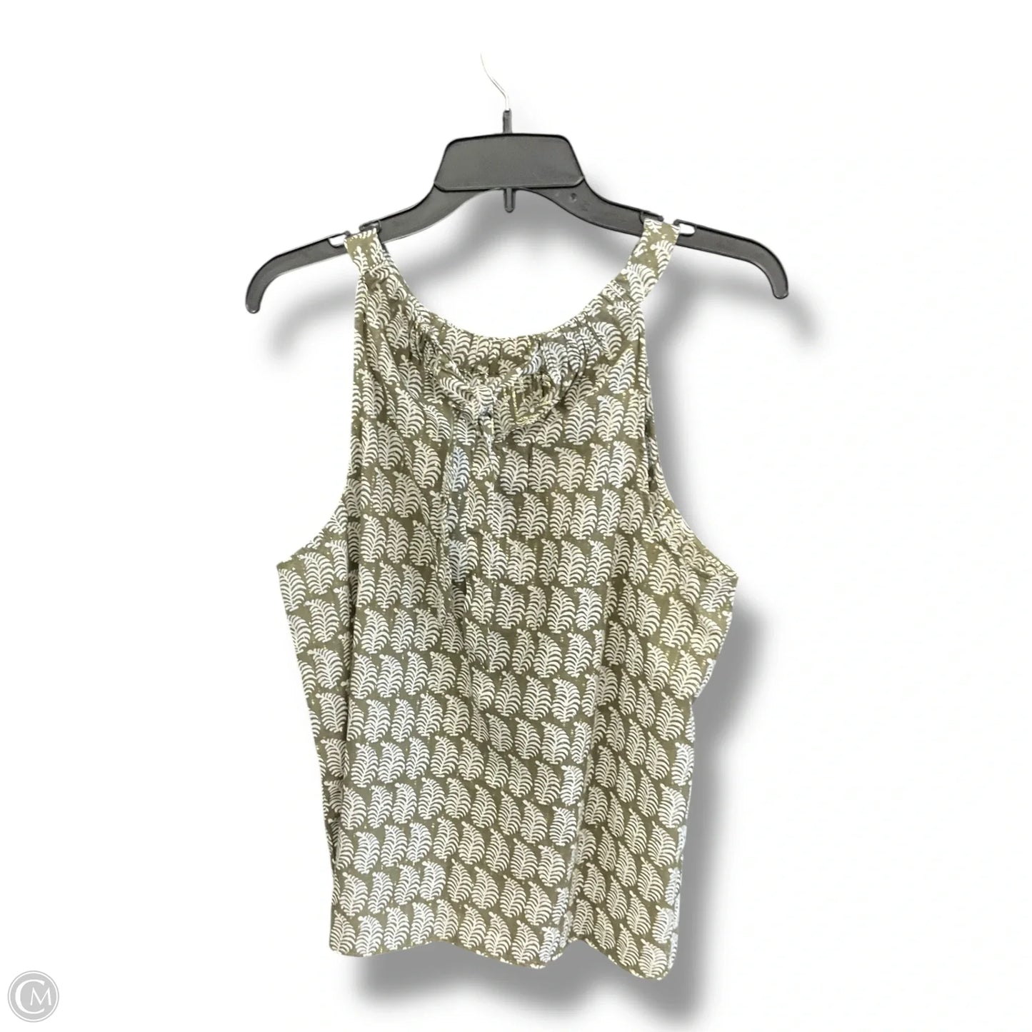 Top Sleeveless By Talbots In Green & White, Size: Lp