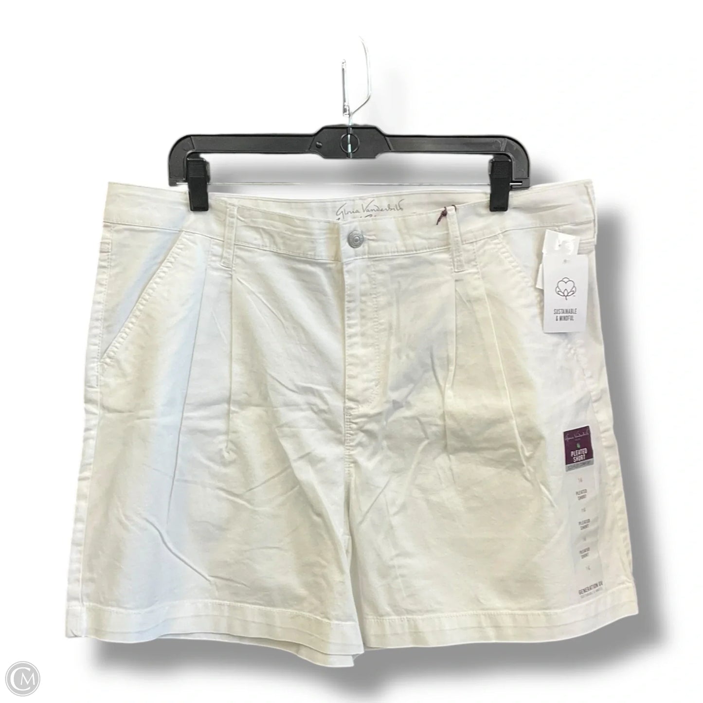 Shorts By Gloria Vanderbilt In White, Size: 16