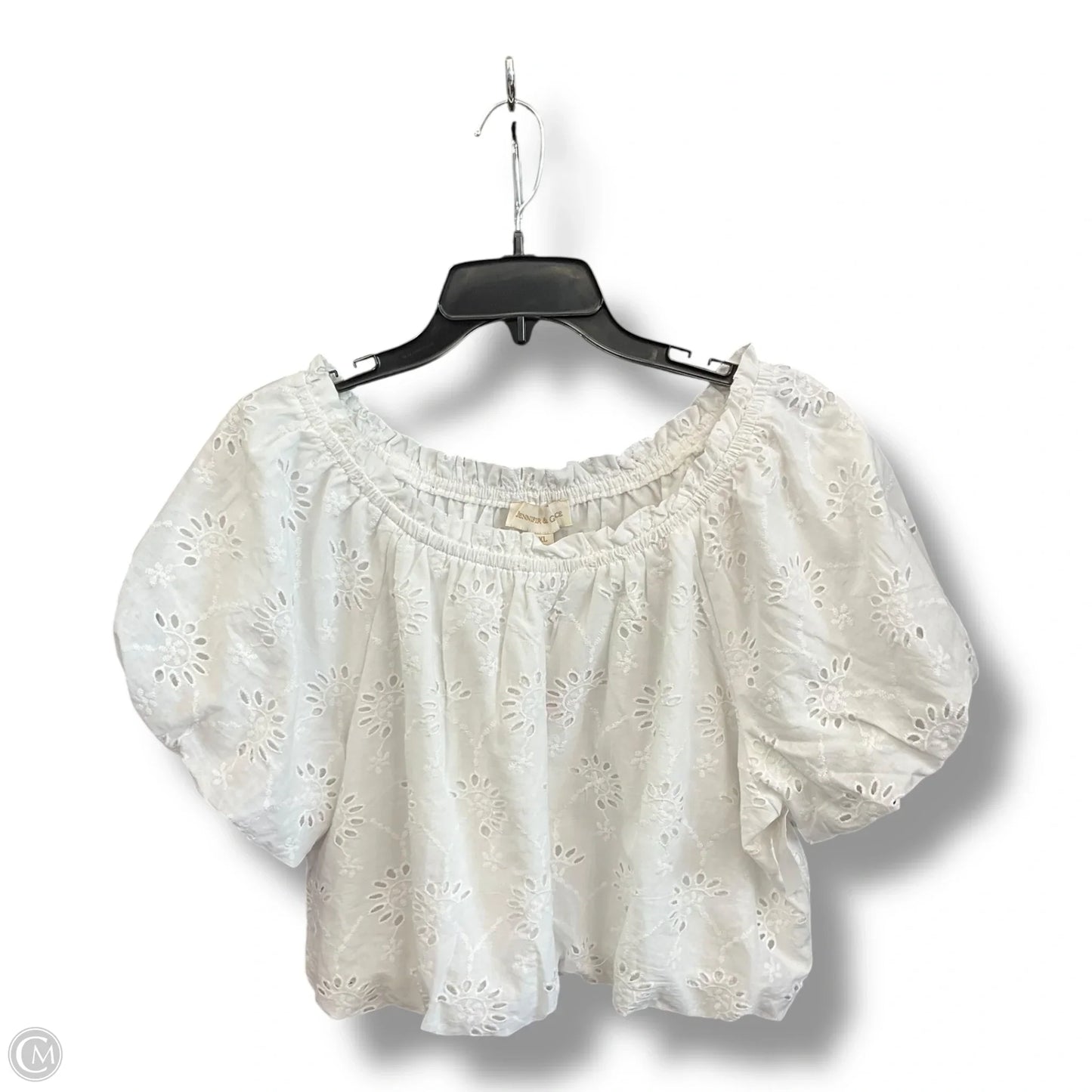 Top Short Sleeve By Cmc In White, Size: Xl