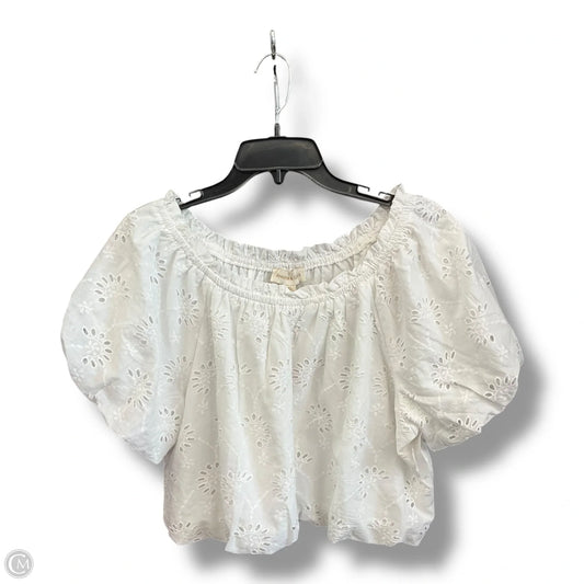 Top Short Sleeve By Cmc In White, Size: Xl