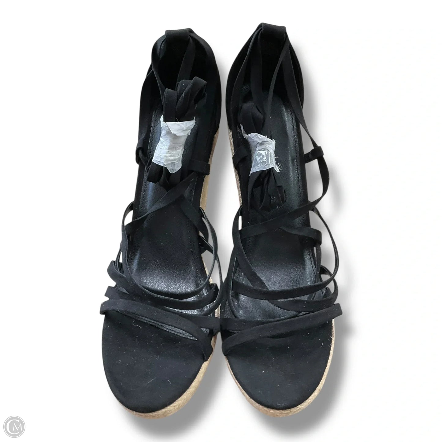 Sandals Heels Wedge By Shoedazzle In Black, Size: 10