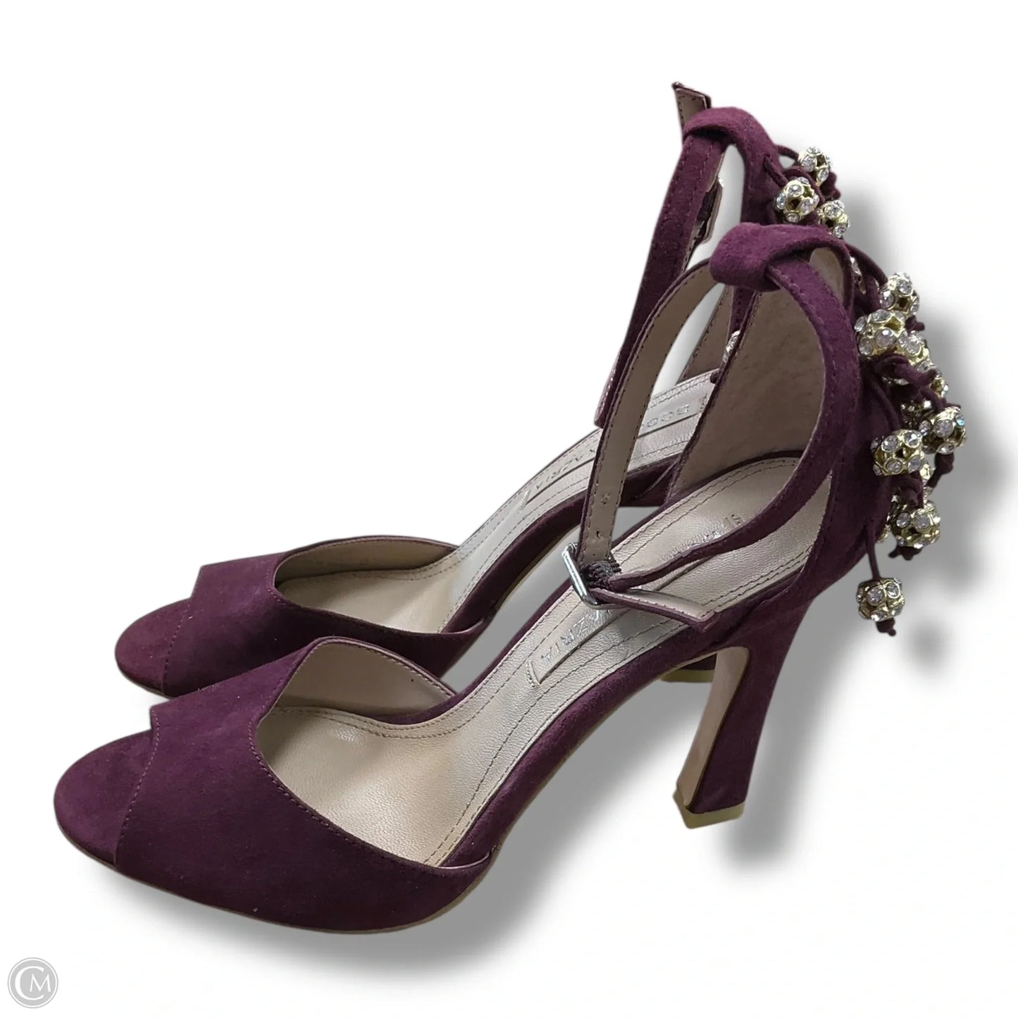 Sandals Heels Stiletto By Bcbgmaxazria In Maroon, Size: 6