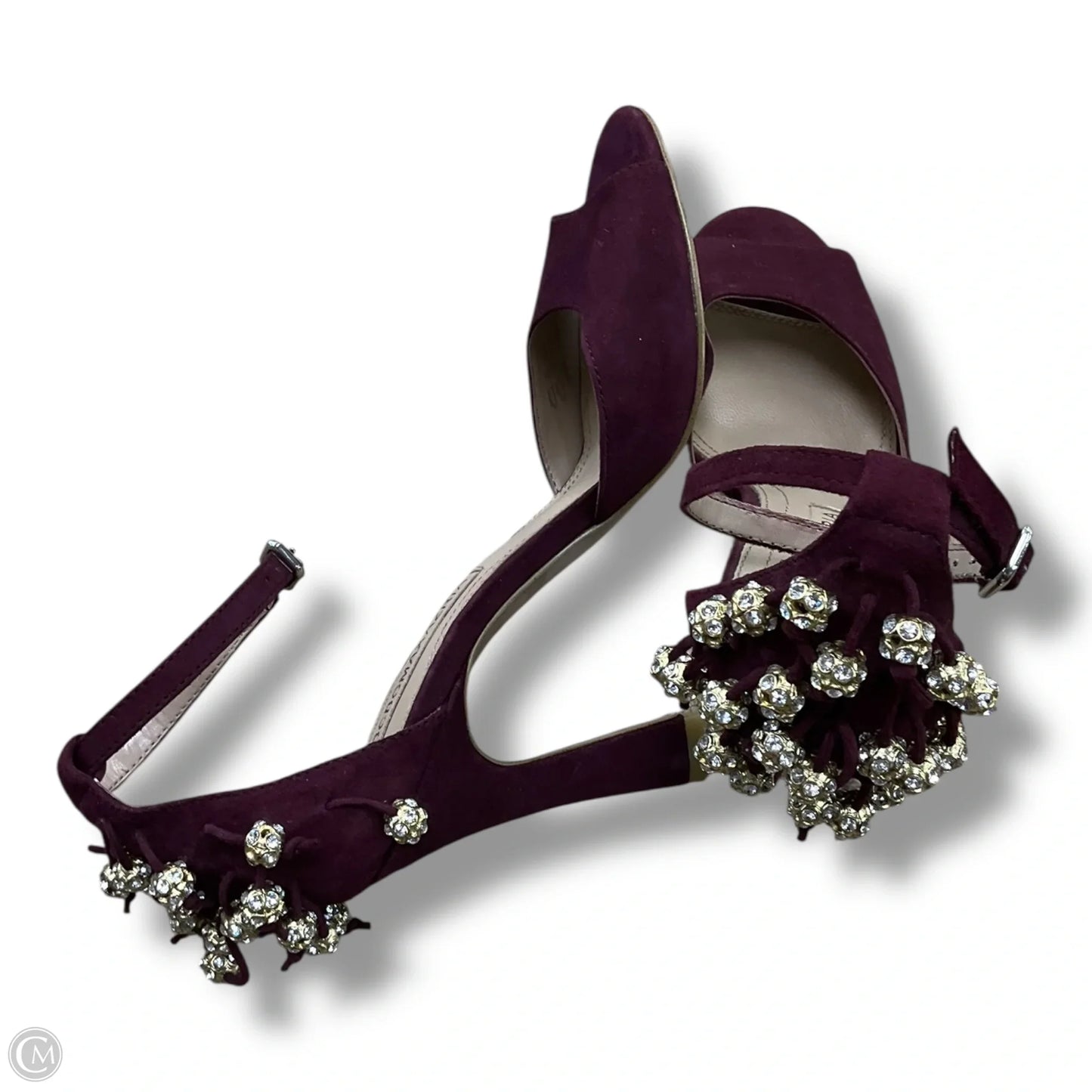 Sandals Heels Stiletto By Bcbgmaxazria In Maroon, Size: 6