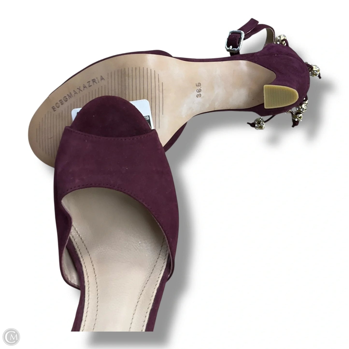 Sandals Heels Stiletto By Bcbgmaxazria In Maroon, Size: 6