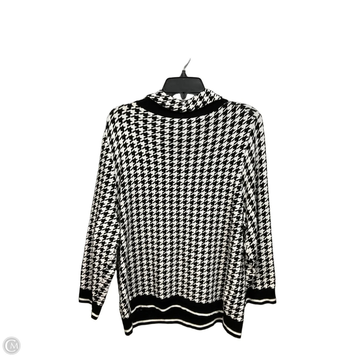 Sweater By Talbots In Black & White, Size: Xl
