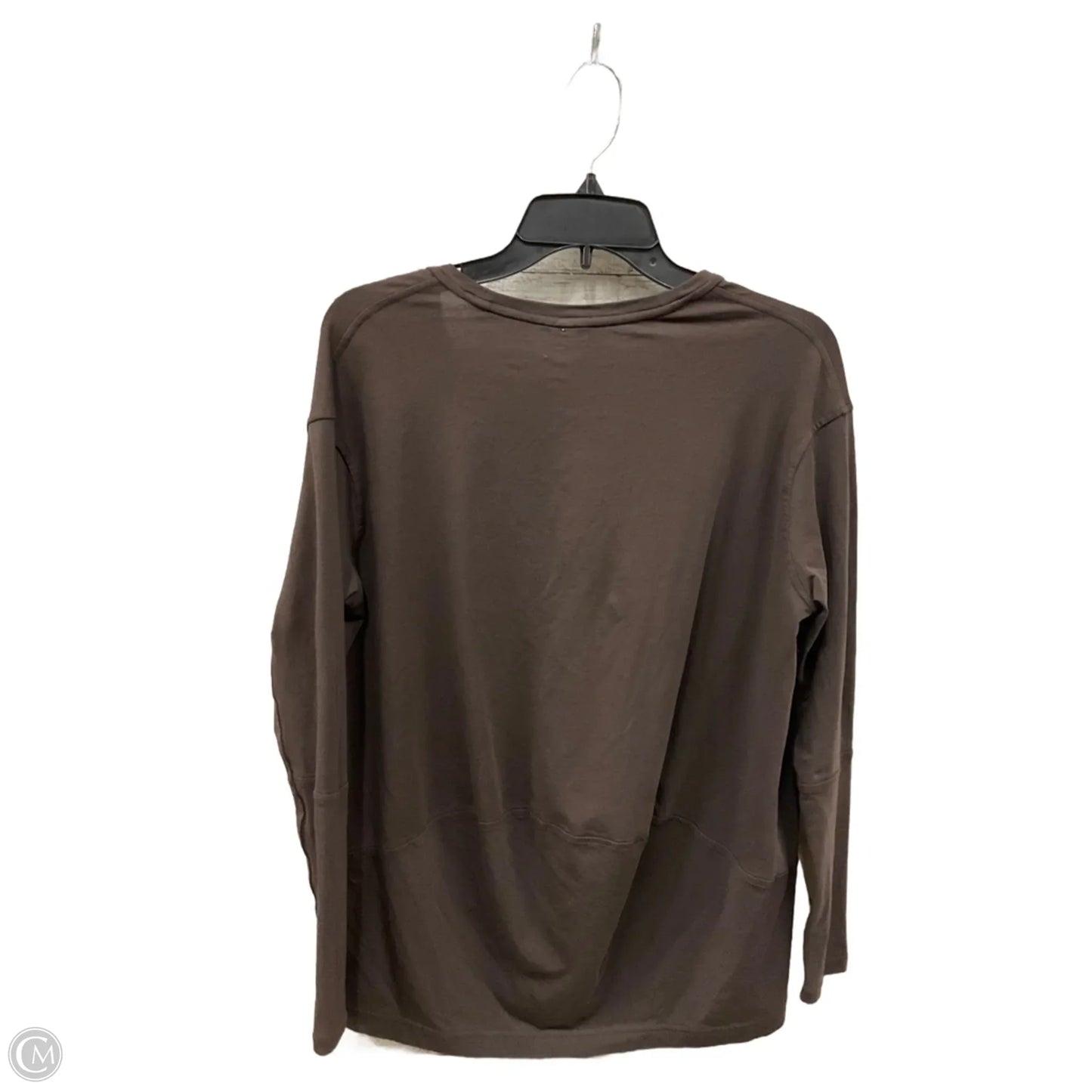 Athletic Top Long Sleeve Collar By Lululemon In Brown, Size: S