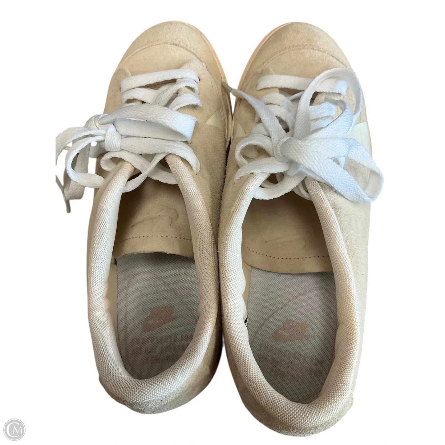 Shoes Sneakers By Nike In Tan & White, Size: 7